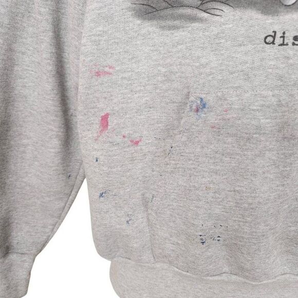 Vintage Disneyland Sweatshirt Hoodie Mens Size Small Gray 90s Y2K Group Hug - Picture 4 of 7